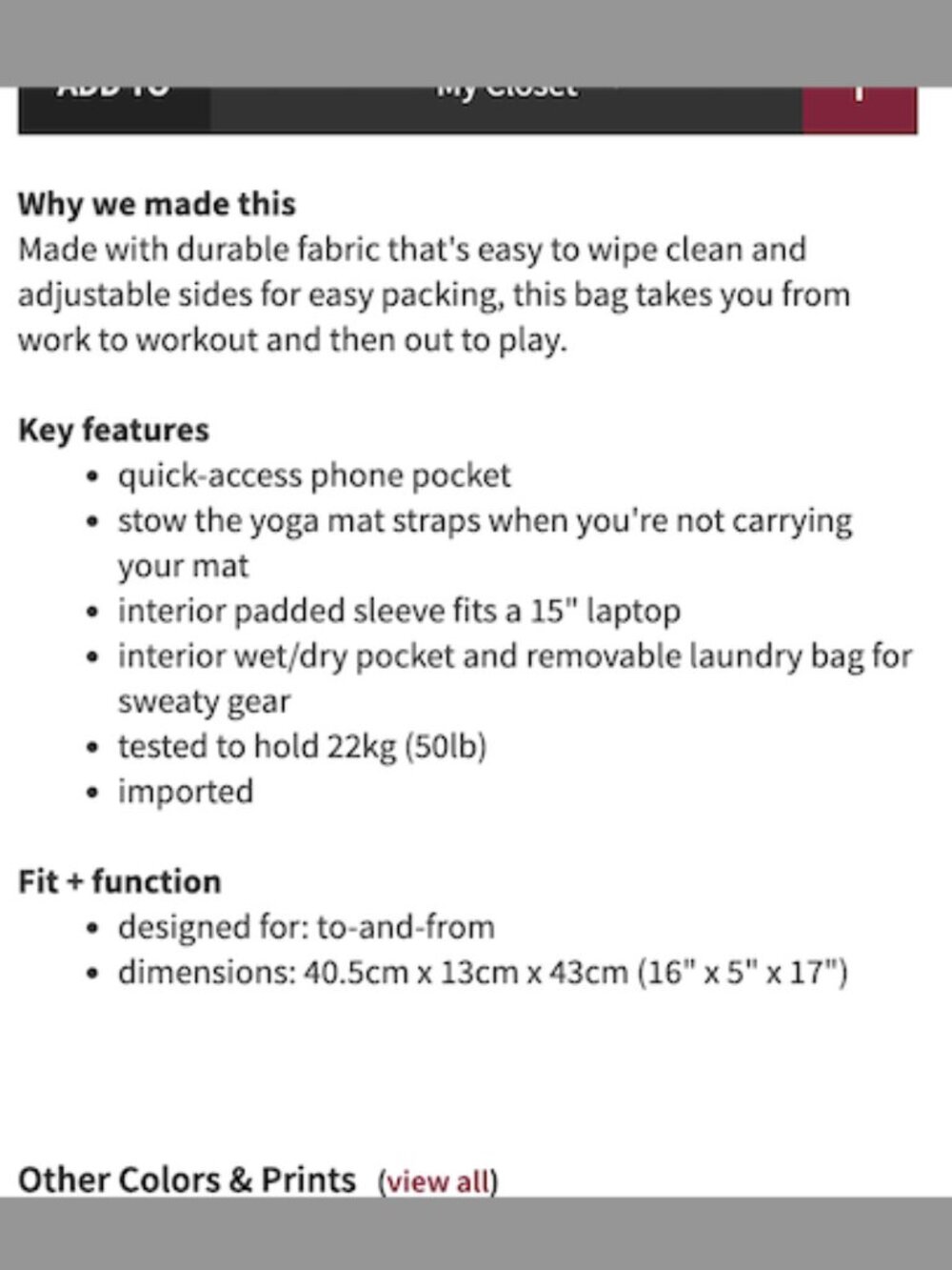 Lululemon Follow Your Bliss Bag - Picture 13 of 13